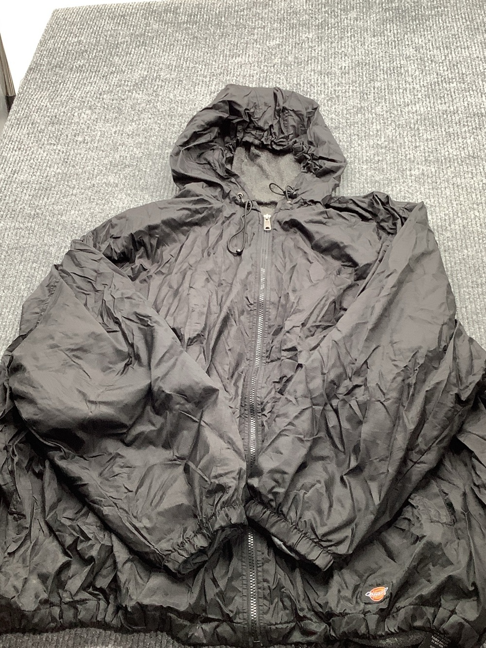 Dickies Black Hooded Zip-Up Bomber Jacket